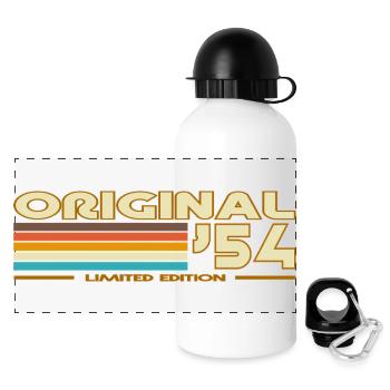 Original 54 Rainbow Retro - Panorama Trinkflasche mit Deckel 500 ml - Weiß - Vorne