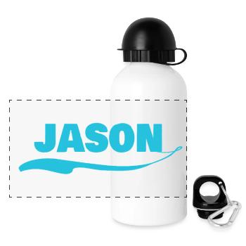 Cadeau pour Jason - Gourde panoramique avec couvercle 500 ml - blanc - Devant