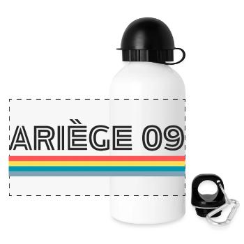 Ariege 09 T-Shirt Cadeau Humour - Gourde panoramique avec couvercle 500 ml - blanc - Devant