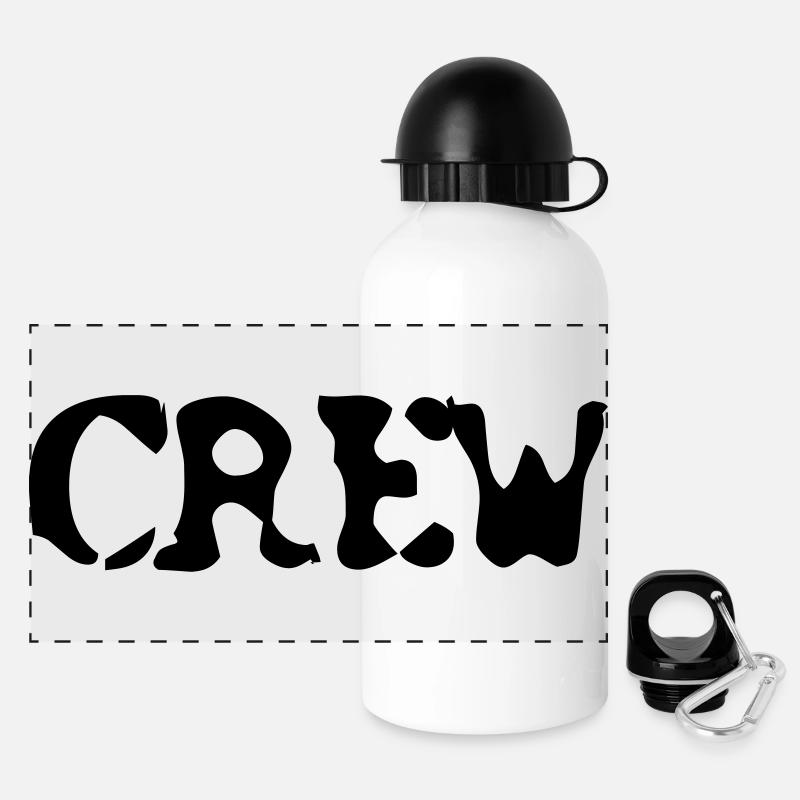CREW - Panorama Trinkflasche mit Deckel 500 ml - Weiß