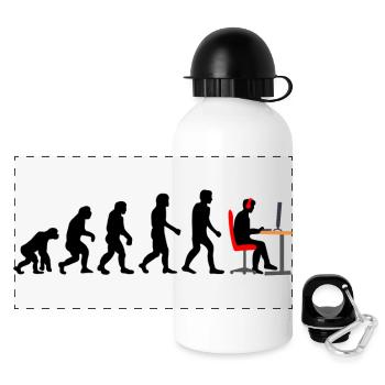 Gamer Evolution 2 - Panorama Trinkflasche mit Deckel 500 ml - Weiß - Vorne