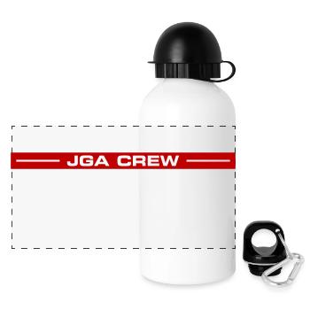 JGA Crew Junggesellenabschied - Panorama Trinkflasche mit Deckel 500 ml - Weiß - Vorne