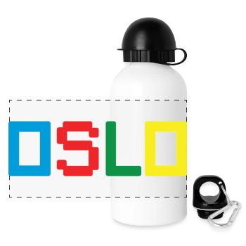 OSLO, Norvège, Norvège - Gourde panoramique avec couvercle 500 ml - blanc - Devant