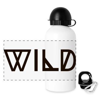 WILD - Panorama Trinkflasche mit Deckel 500 ml - Weiß - Vorne