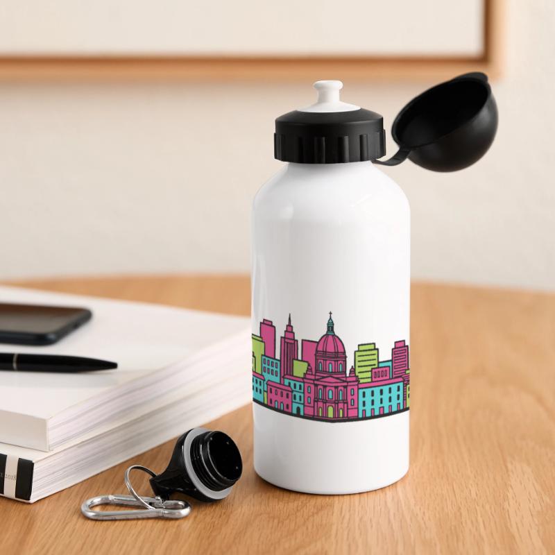 Arc de Triomphe de la Skyline de Montpellier Gourde panoramique avec couvercle 500 ml