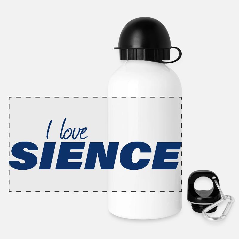 J’AIME LA SCIENCE - Gourde panoramique avec couvercle 500 ml - blanc