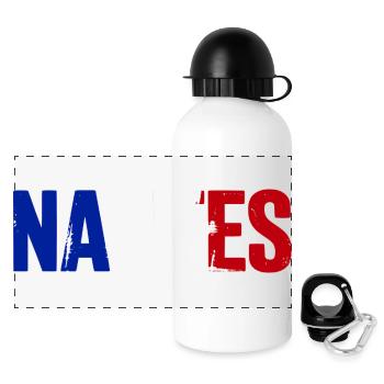 Nantes Frankreich - Panorama Trinkflasche mit Deckel 500 ml - Weiß - Vorne