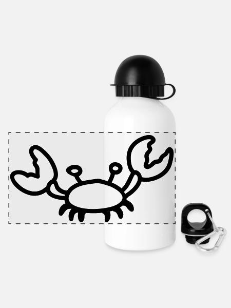 Cancer - line - Panoramic Thermal Bottle with Lid 500 ml - white