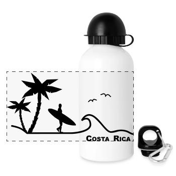 Costa Rica. - Panorama Trinkflasche mit Deckel 500 ml - Weiß - Vorne