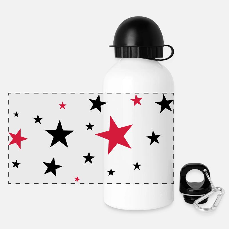 stars - Panoramic Thermal Bottle with Lid 500 ml - white