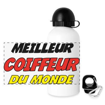MEILLEUR COIFFEUR DU MONDE - Gourde panoramique avec couvercle 500 ml - blanc - Devant