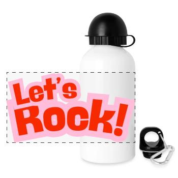 Faisons du rock - Gourde panoramique avec couvercle 500 ml - blanc - Devant