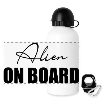 Boarding Complete – Alien gesichtet - Panorama Trinkflasche mit Deckel 500 ml - Weiß - Vorne