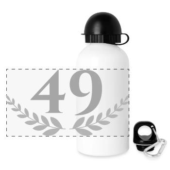49 - Panorama Trinkflasche mit Deckel 500 ml - Weiß - Vorne