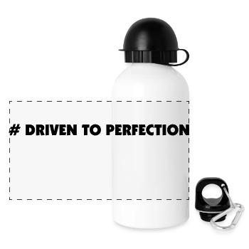 driven to perfection - Panorama Trinkflasche mit Deckel 500 ml - Weiß - Vorne