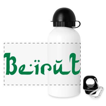 BEIRUT Lebanon Libanon - Panoramic Thermal Bottle with Lid 500 ml - white - Front