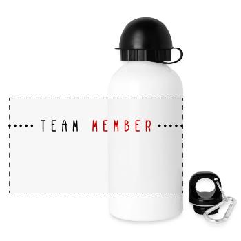Team Mitglied Linie - Panorama Trinkflasche mit Deckel 500 ml - Weiß - Vorne
