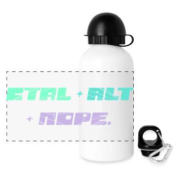 CTRL ALT NOPE - IT Motiv - Panorama Trinkflasche mit Deckel 500 ml - Weiß - Vorne