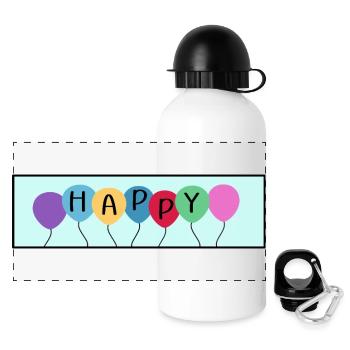 Geburtstag Happy Birthday - Panoramic Thermal Bottle with Lid 500 ml - white - Front