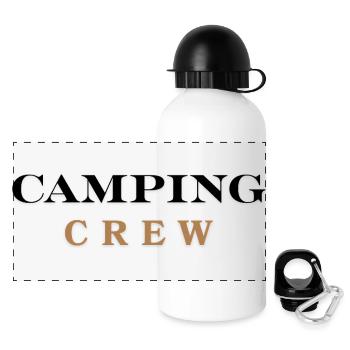 Camping Crew - Panorama Trinkflasche mit Deckel 500 ml - Weiß - Vorne