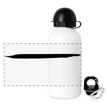 Gaunerzinken Hier gibt´s nichts Gekritzel 1c - Panorama Trinkflasche mit Deckel 500 ml - Weiß - Vorne