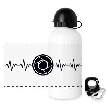 Photographe à ouverture Appareil photo d’ouverture ECG - Gourde panoramique avec couvercle 500 ml - blanc - Devant