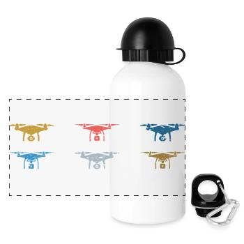 Heartbeat Drone Drones - Panoramic Thermal Bottle with Lid 500 ml - white - Front