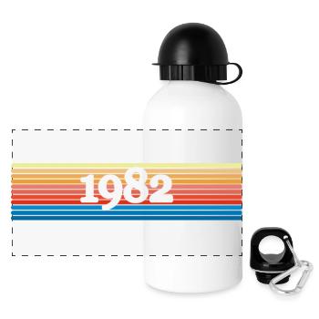 1982 - Panoramic Thermal Bottle with Lid 500 ml - white - Front