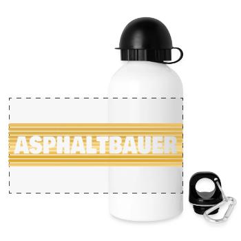 Asphalt Builder - Panoramic Thermal Bottle with Lid 500 ml - white - Front