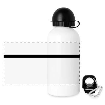 line_f1 - Panorama Trinkflasche mit Deckel 500 ml - Weiß - Vorne