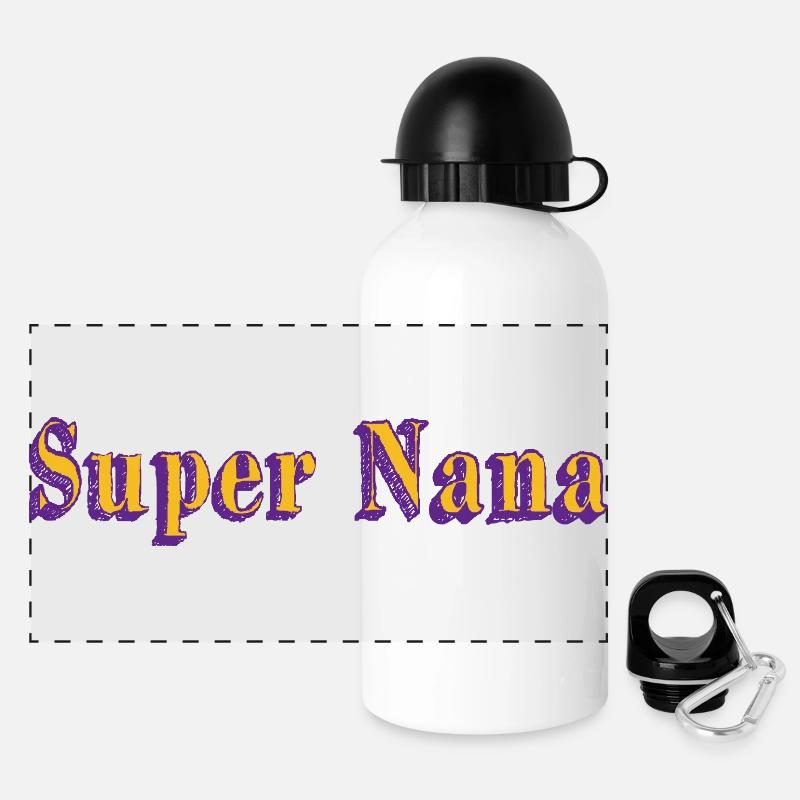 Super Nana - Panoramic Thermal Bottle with Lid 500 ml - white