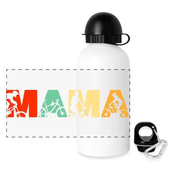 Mountain Biking Mama Off Road Cycling - Panoramic Thermal Bottle with Lid 500 ml - white - Front