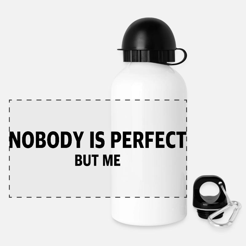 Nobody is perfect but me - Panoramic Thermal Bottle with Lid 500 ml - white