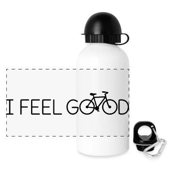 Bicycle - I feel good - Panoramic Thermal Bottle with Lid 500 ml - white - Front