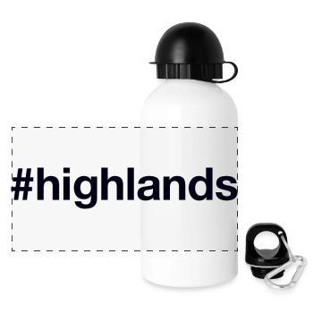 HIGHLANDS Scotland - Panoramic Thermal Bottle with Lid 500 ml - white - Front