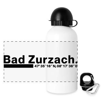 Bad Zurzach Koordinaten Kanton Aargau Schweiz - Panorama Trinkflasche mit Deckel 500 ml - Weiß - Vorne