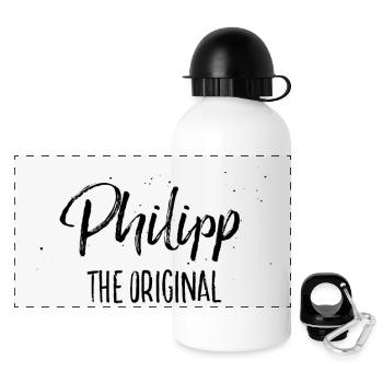 Philipp - Panorama Trinkflasche mit Deckel 500 ml - Weiß - Vorne