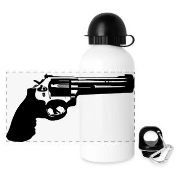 gun_revolver - Panoramic Thermal Bottle with Lid 500 ml - white - Front