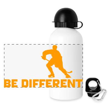 Hockey - Be different - Panorama Trinkflasche mit Deckel 500 ml - Weiß - Vorne