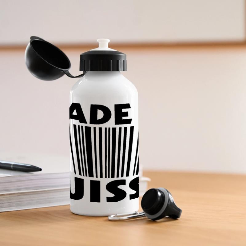 Made in suisse 3D code Panorama Trinkflasche mit Deckel 500 ml