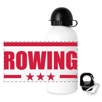 Rowing - Panorama Trinkflasche mit Deckel 500 ml - Weiß - Vorne