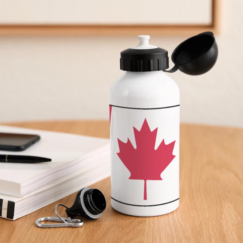 Drapeau du Canada Gourde panoramique avec couvercle 500 ml