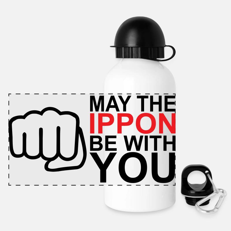 May the Ippon be with you 2 - Panoramic Thermal Bottle with Lid 500 ml - white
