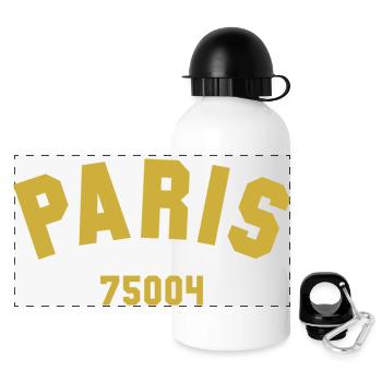 4e arrondissement de PARIS - Gourde panoramique avec couvercle 500 ml - blanc - Devant