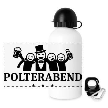 Polterabend Junggesellen - Panorama Trinkflasche mit Deckel 500 ml - Weiß - Vorne