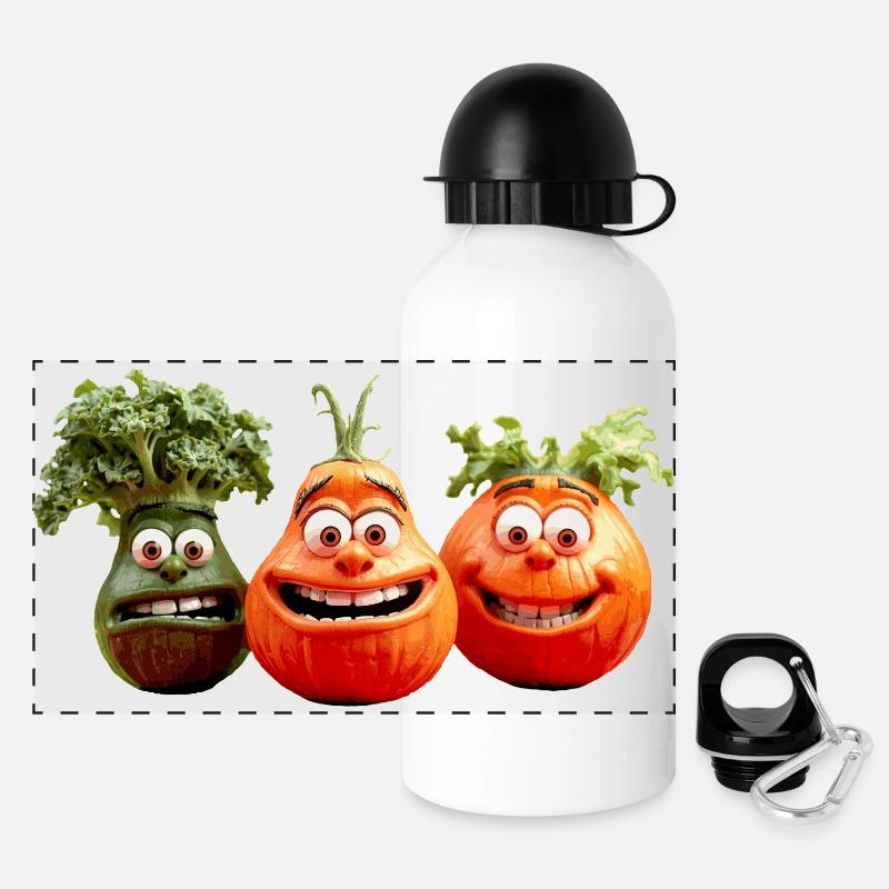 légumes - Gourde panoramique avec couvercle 500 ml - blanc