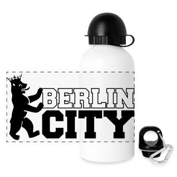 berlin_city_1 - Panoramic Thermal Bottle with Lid 500 ml - white - Front
