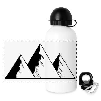 Mountains - Panoramic Thermal Bottle with Lid 500 ml - white - Front