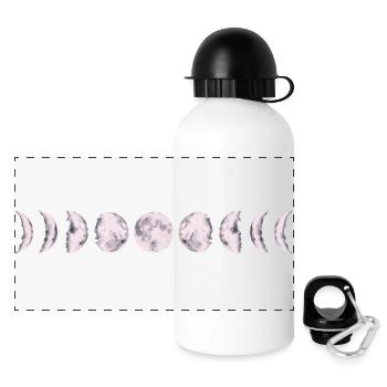 Mondphasenzyklus Drucken - Panorama Trinkflasche mit Deckel 500 ml - Weiß - Vorne