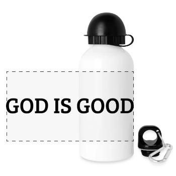 God Is Good, Foi Chrétienne - Gourde panoramique avec couvercle 500 ml - blanc - Devant